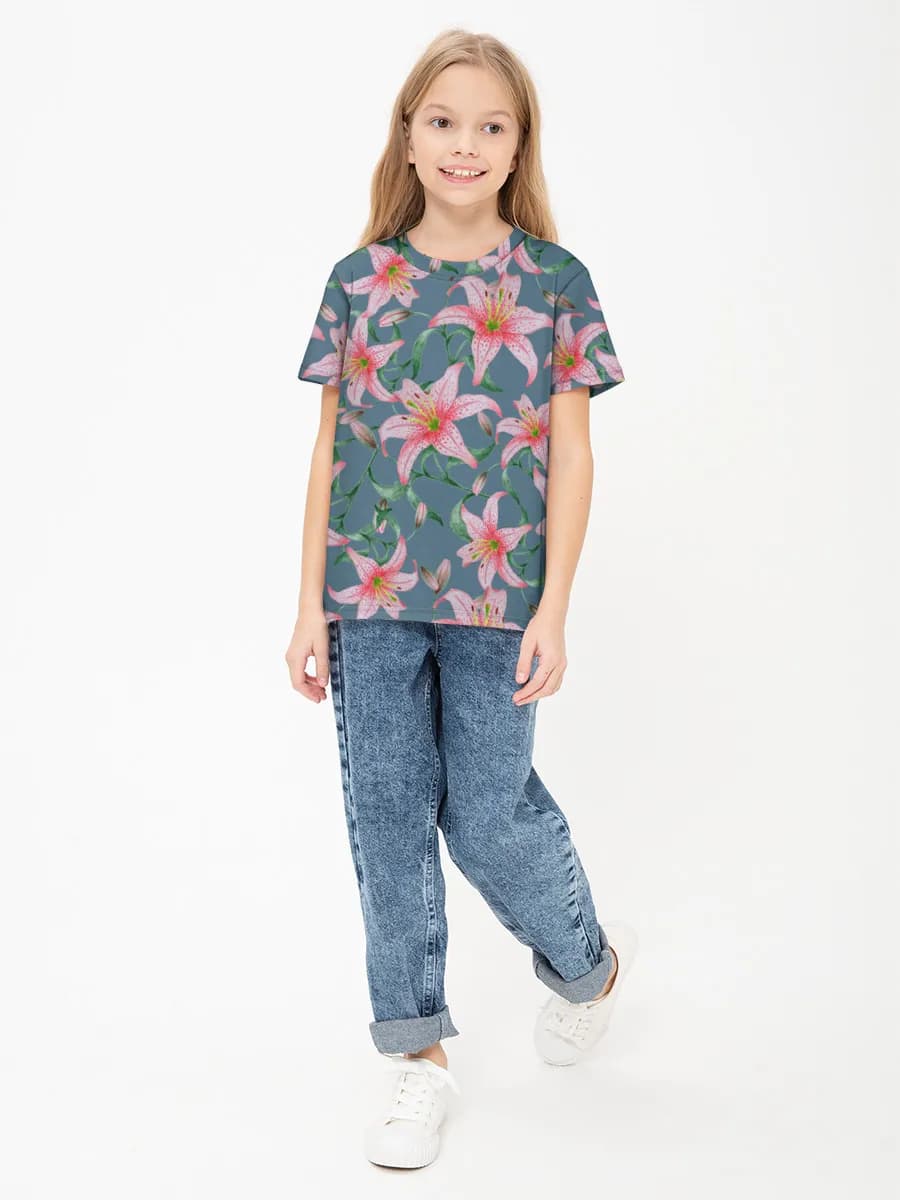 Children's cotton T-shirt (for girls. Copy)