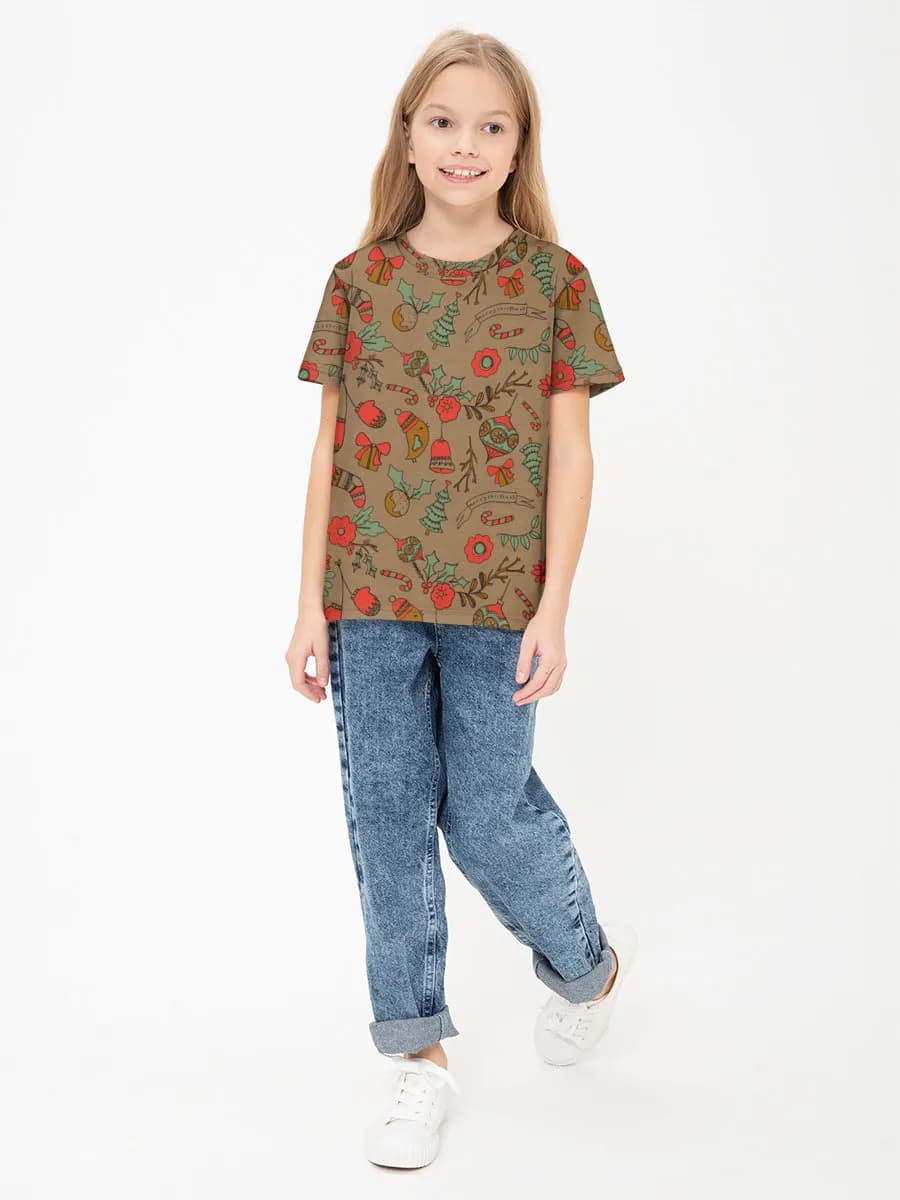 Children's cotton T-shirt (for girls. Copy)