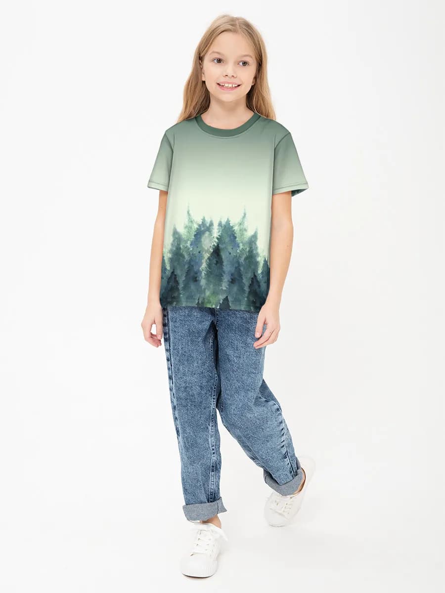 Children's cotton T-shirt (for girls. Copy)