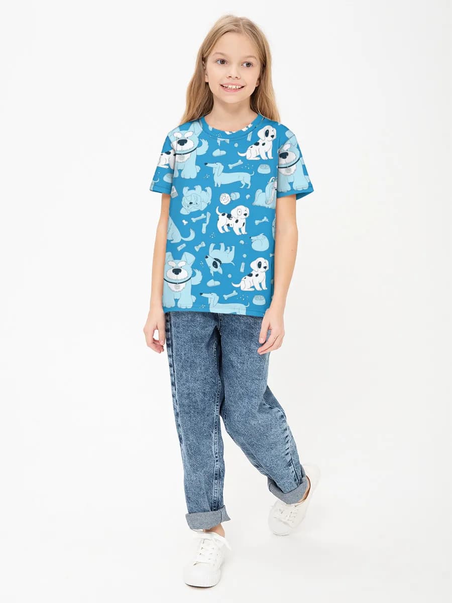 Children's cotton T-shirt (for girls. Copy)