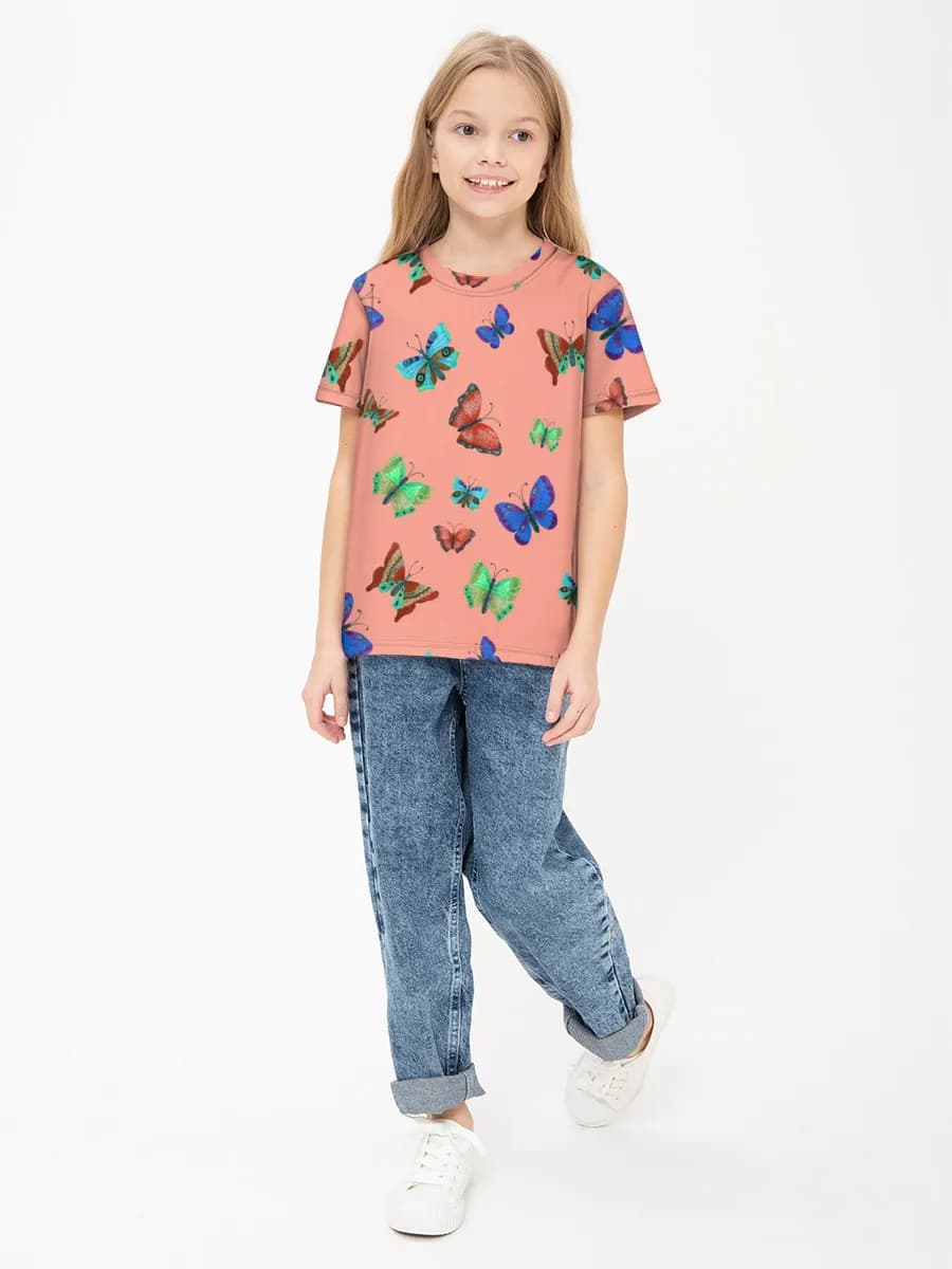 Children's cotton T-shirt (for girls. Copy)