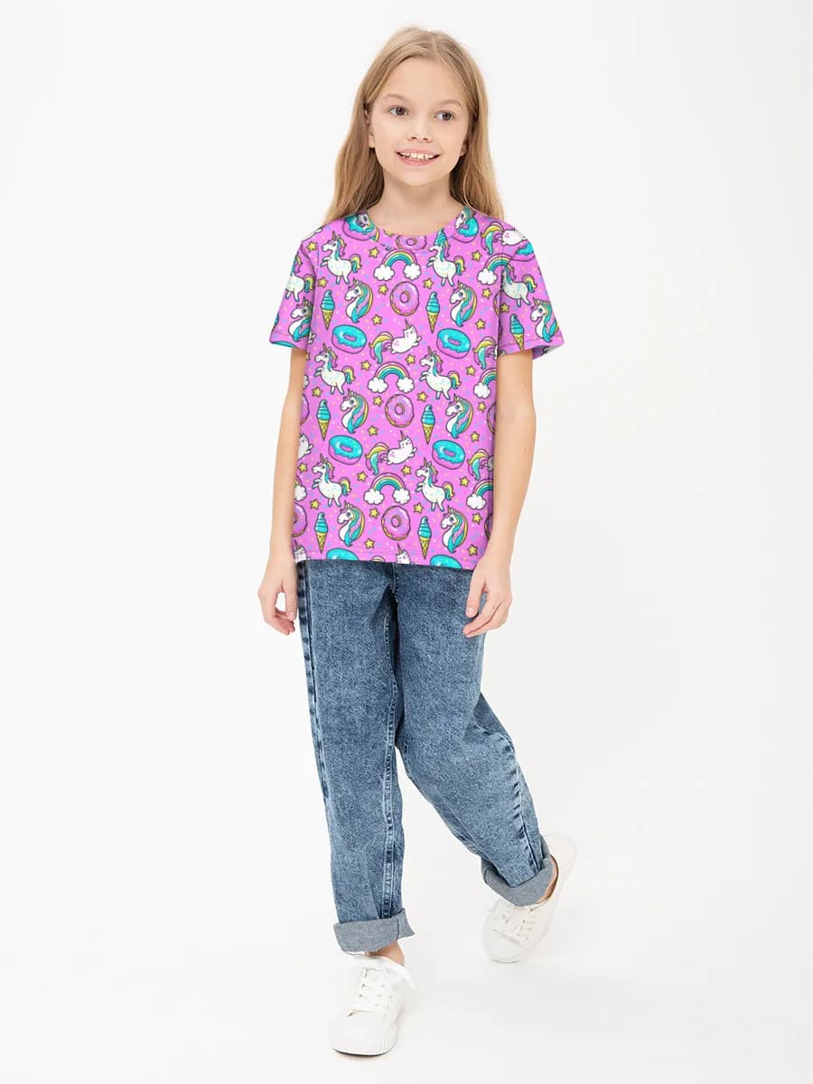 Children's cotton T-shirt (for girls. Copy)