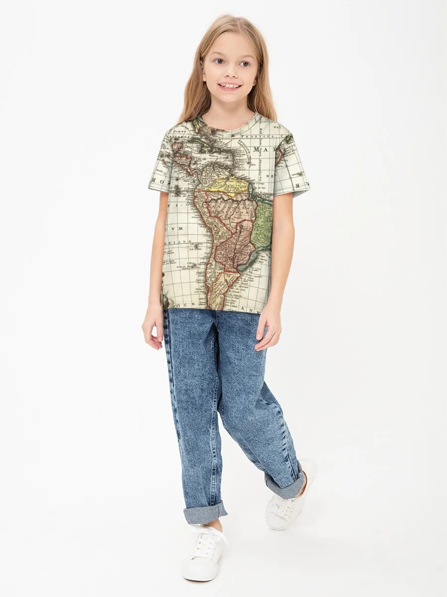 Children's cotton T-shirt (for girls. Copy)