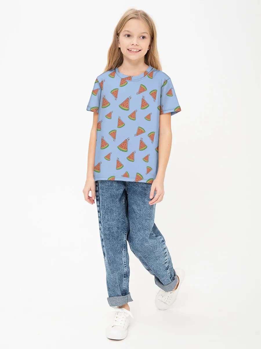 Children's cotton T-shirt (for girls. Copy)