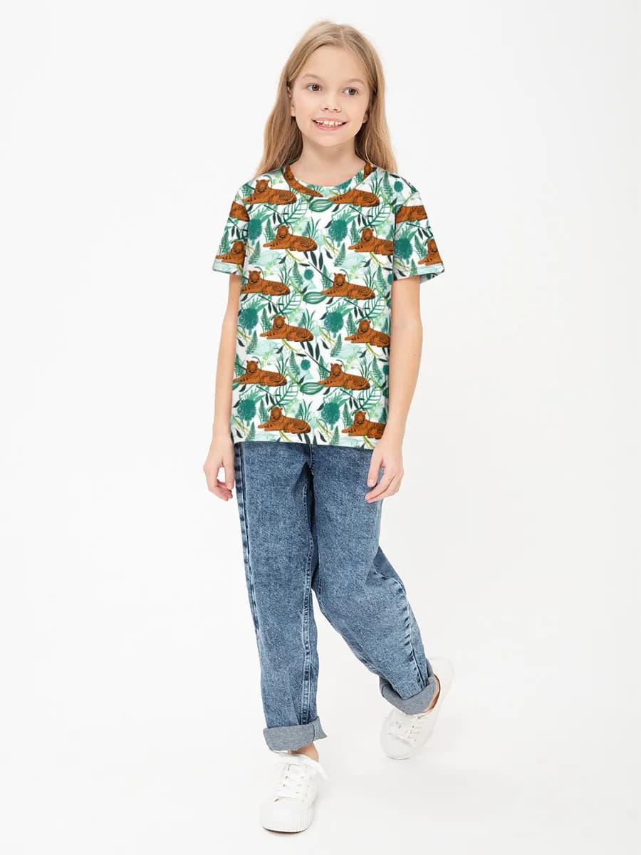 Children's cotton T-shirt (for girls. Copy)