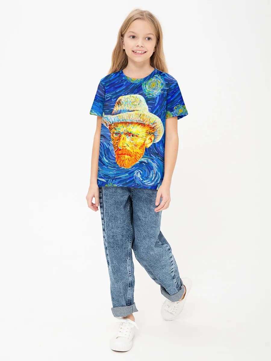 Children's cotton T-shirt (for girls. Copy)