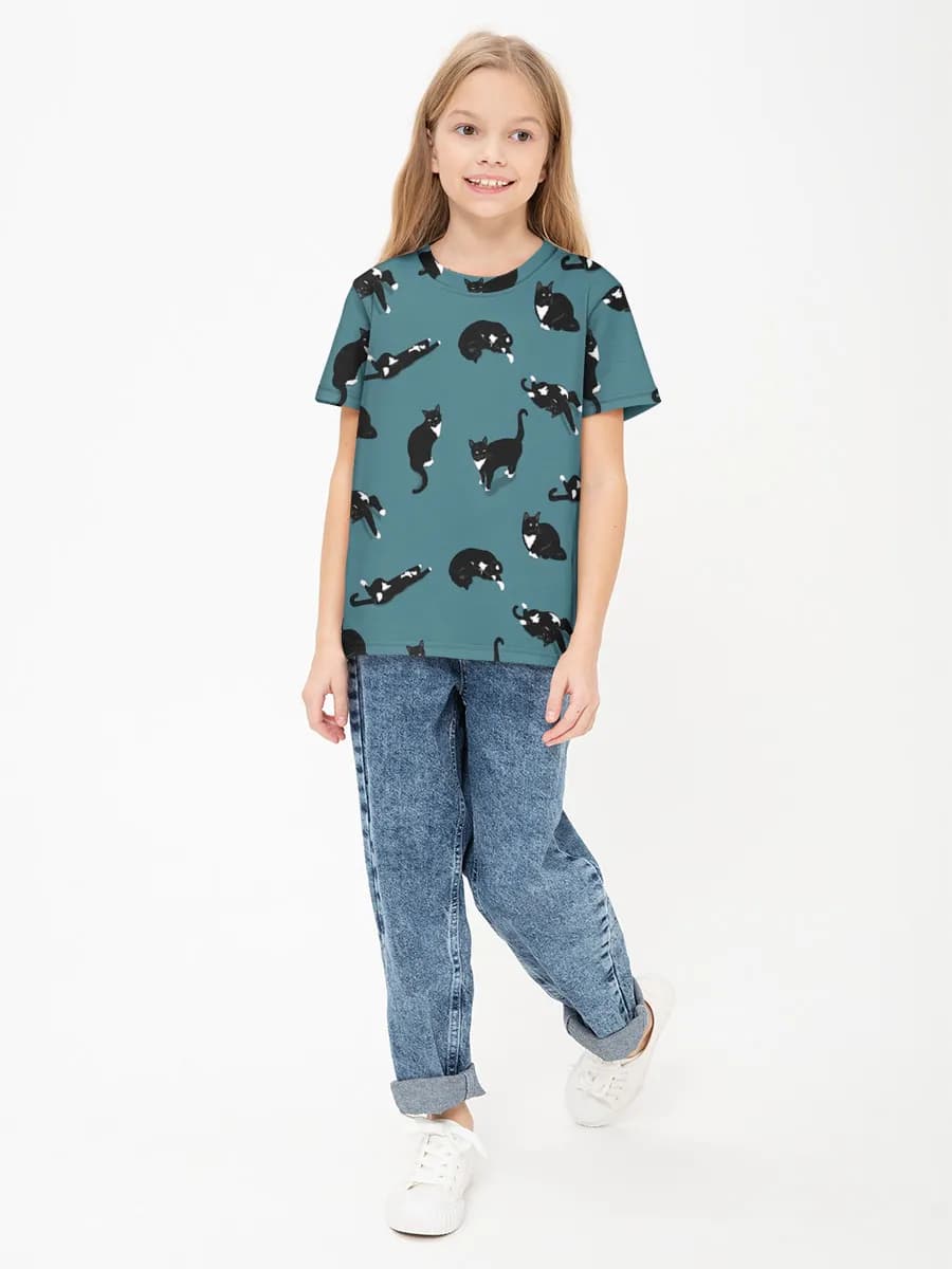 Children's cotton T-shirt (for girls. Copy)