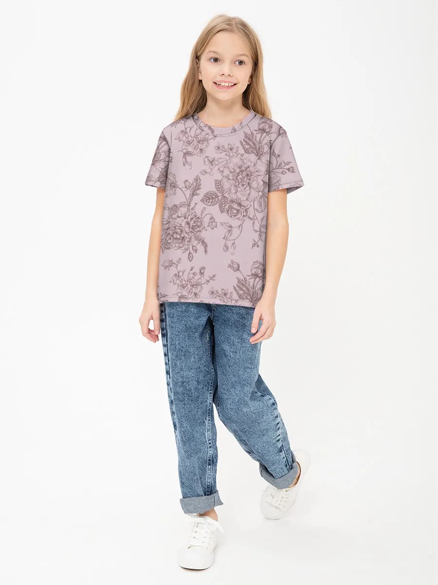 Children's cotton T-shirt (for girls. Copy)