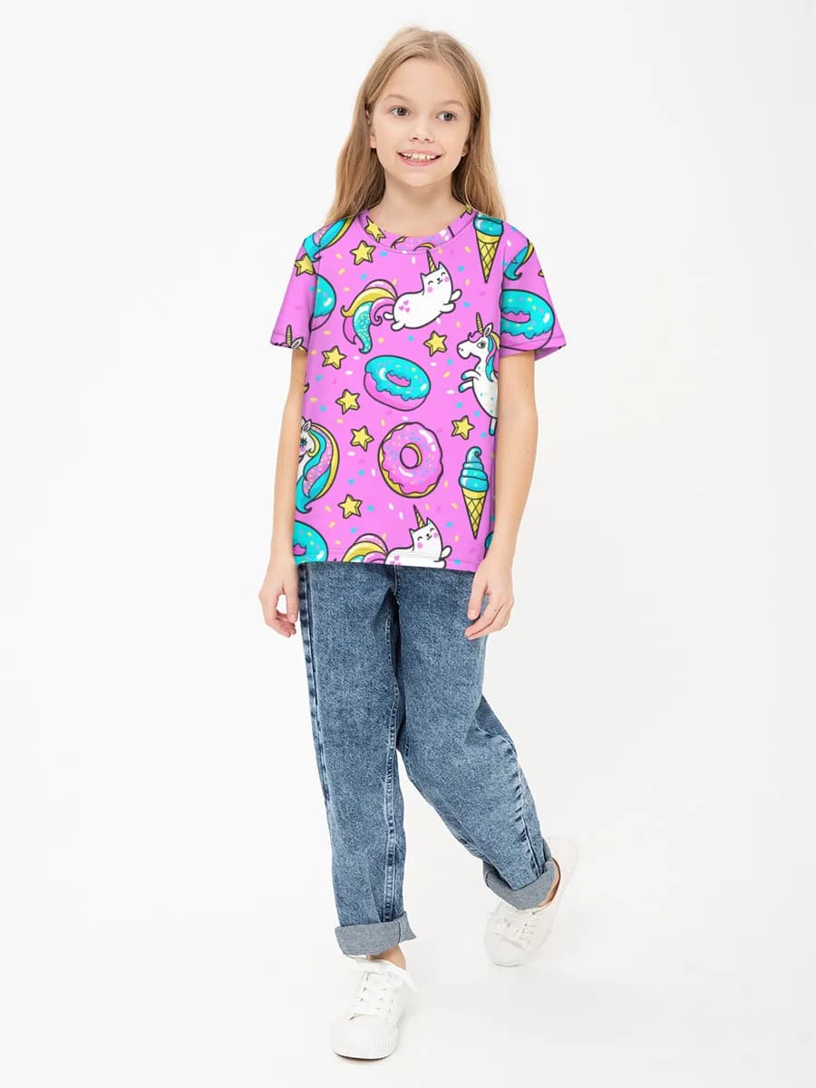 Children's cotton T-shirt (for girls. Copy)