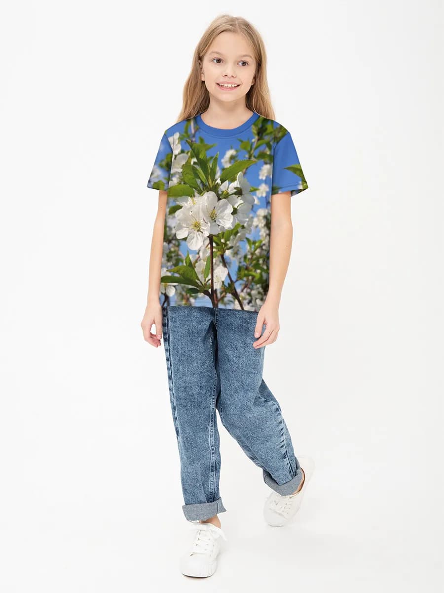 Children's cotton T-shirt (for girls. Copy)