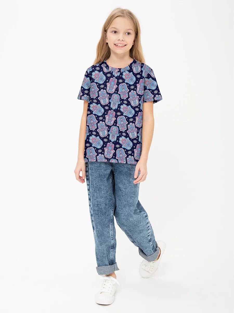 Children's cotton T-shirt (for girls. Copy)