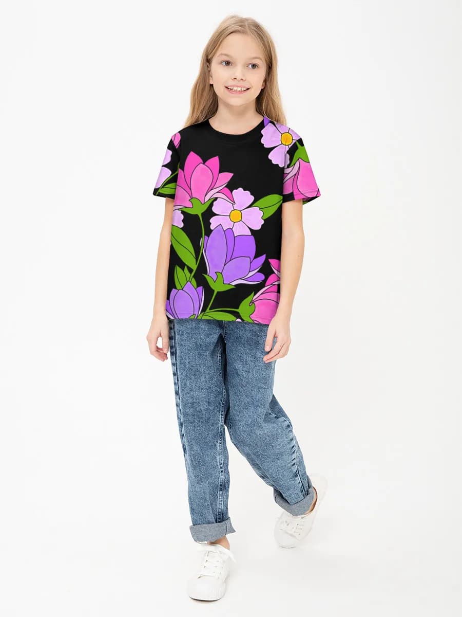 Children's cotton T-shirt (for girls. Copy)