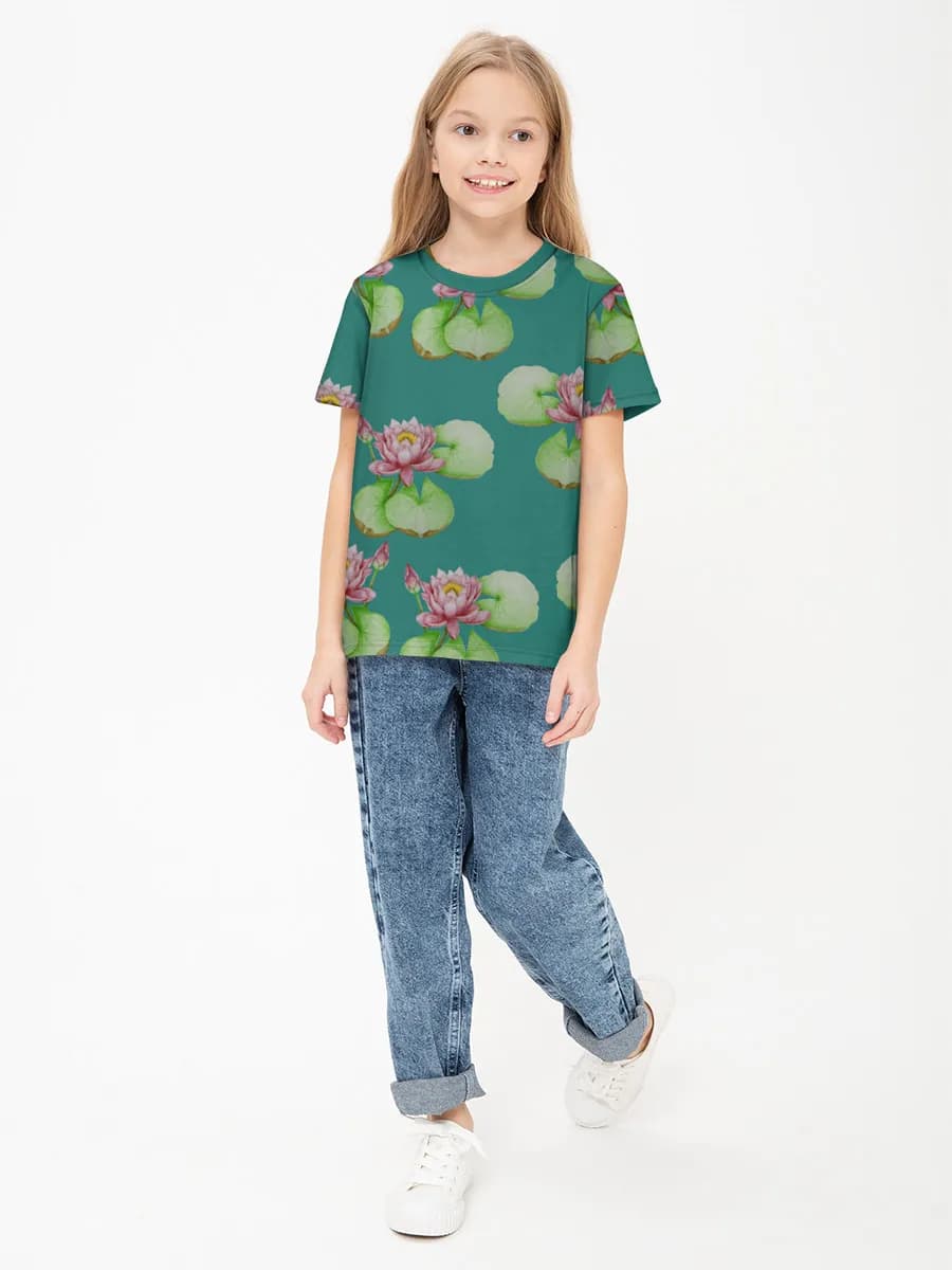 Children's cotton T-shirt (for girls. Copy)