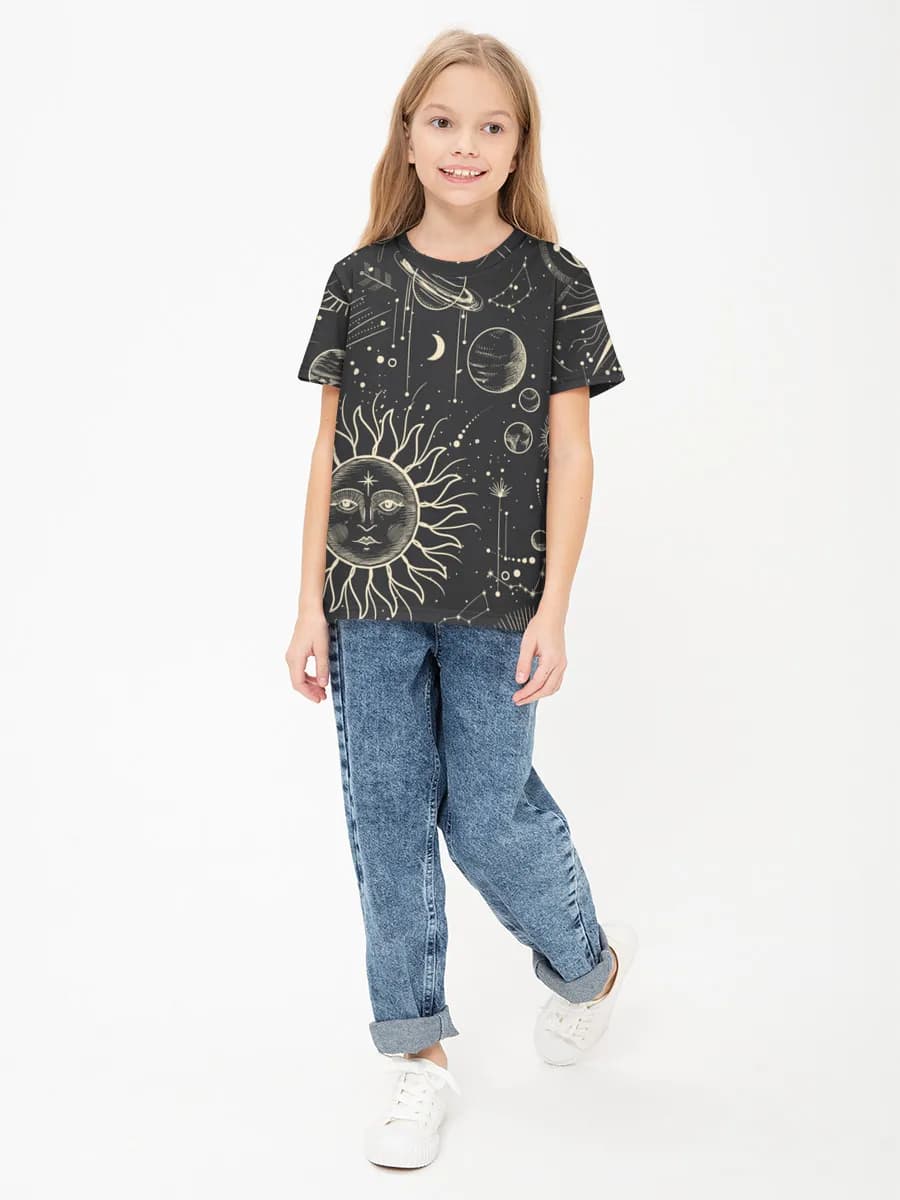 Children's cotton T-shirt (for girls. Copy)