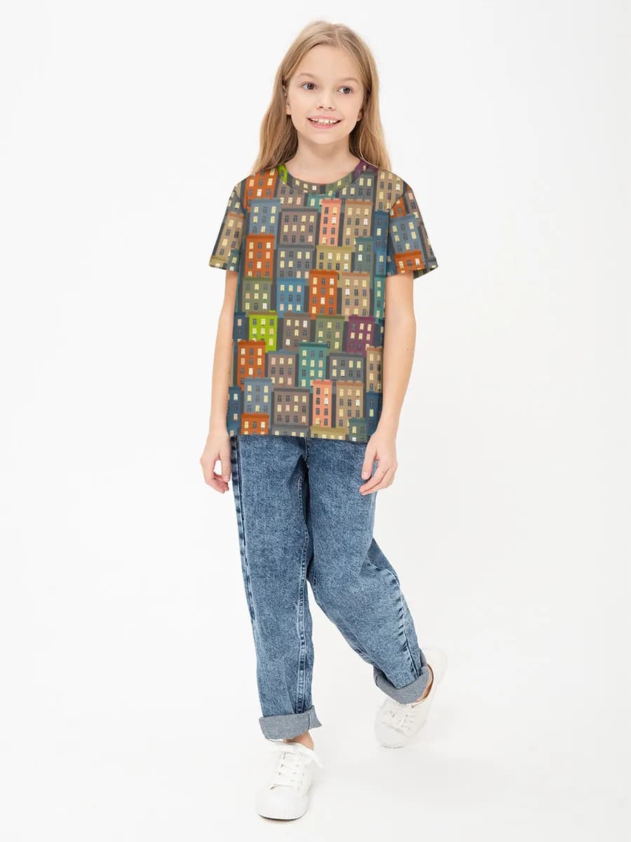 Children's cotton T-shirt (for girls. Copy)