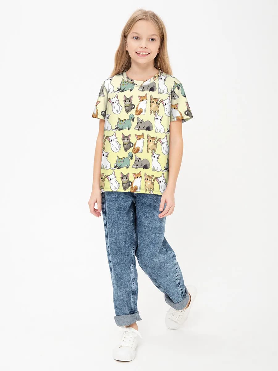 Children's cotton T-shirt (for girls. Copy)
