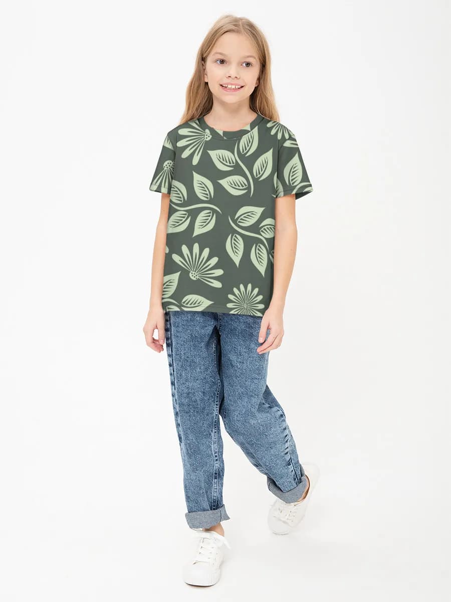 Children's cotton T-shirt (for girls. Copy)