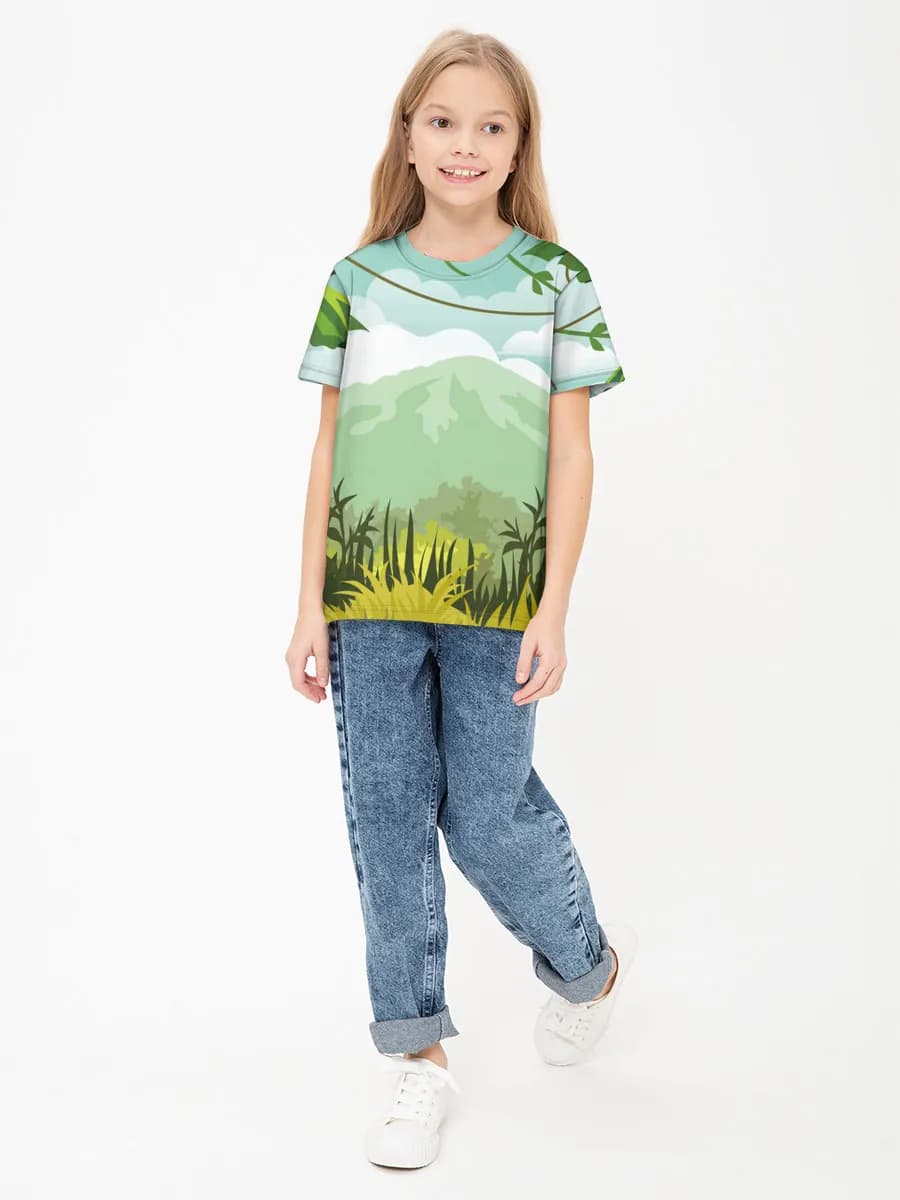 Children's cotton T-shirt (for girls. Copy)