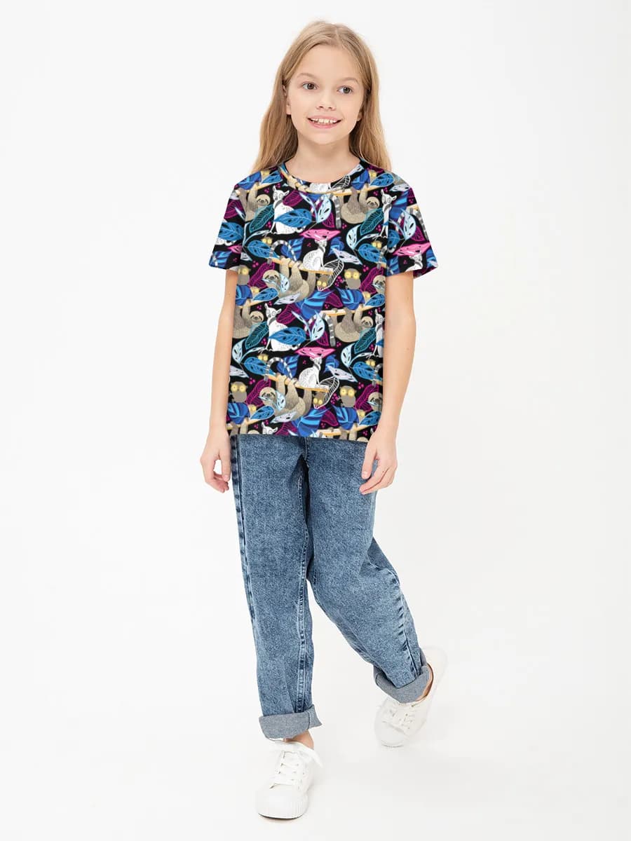 Children's cotton T-shirt (for girls. Copy)