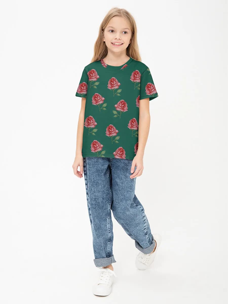 Children's cotton T-shirt (for girls. Copy)