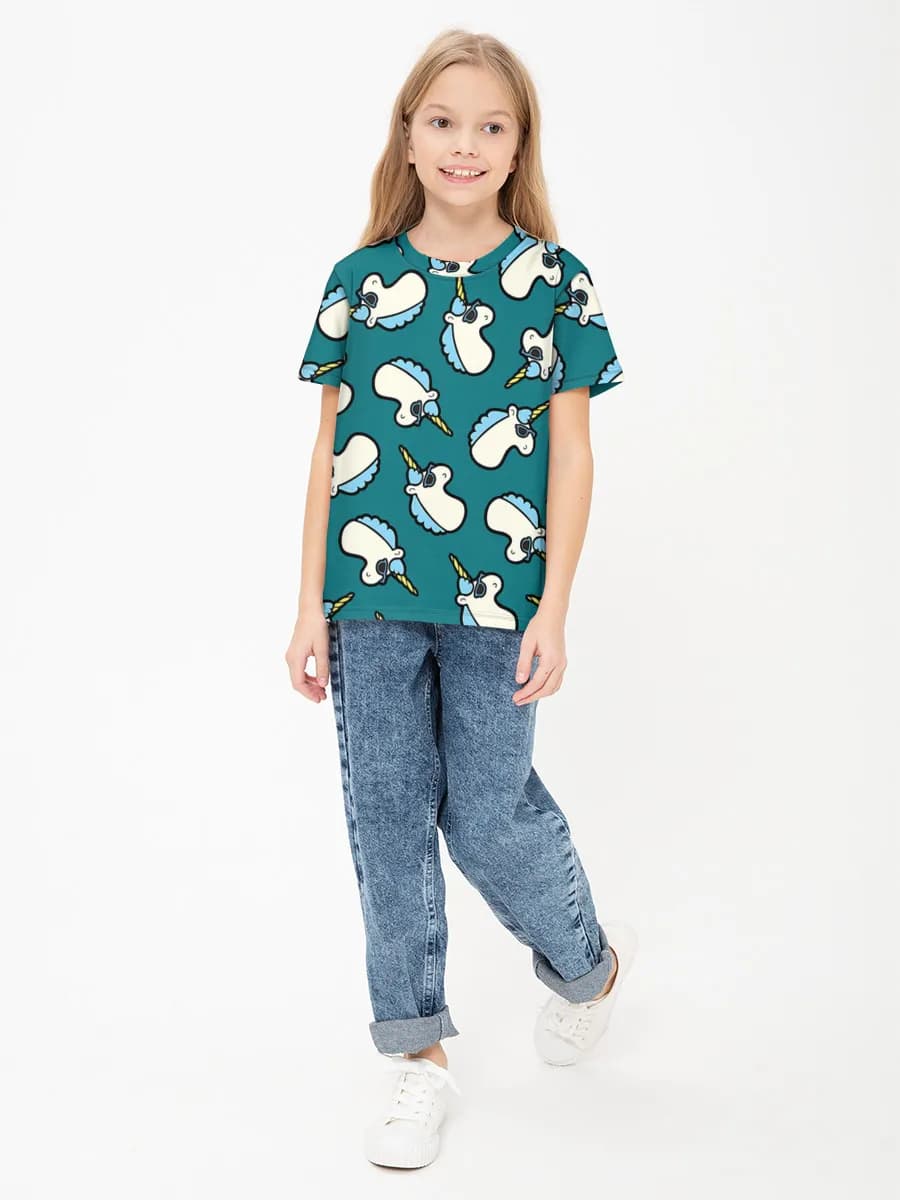 Children's cotton T-shirt (for girls. Copy)