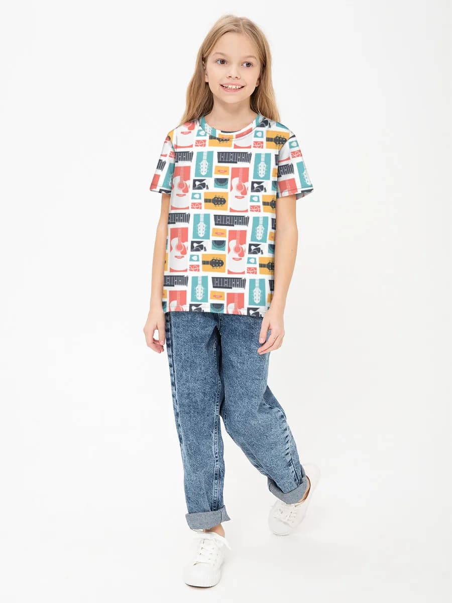 Children's cotton T-shirt (for girls. Copy)