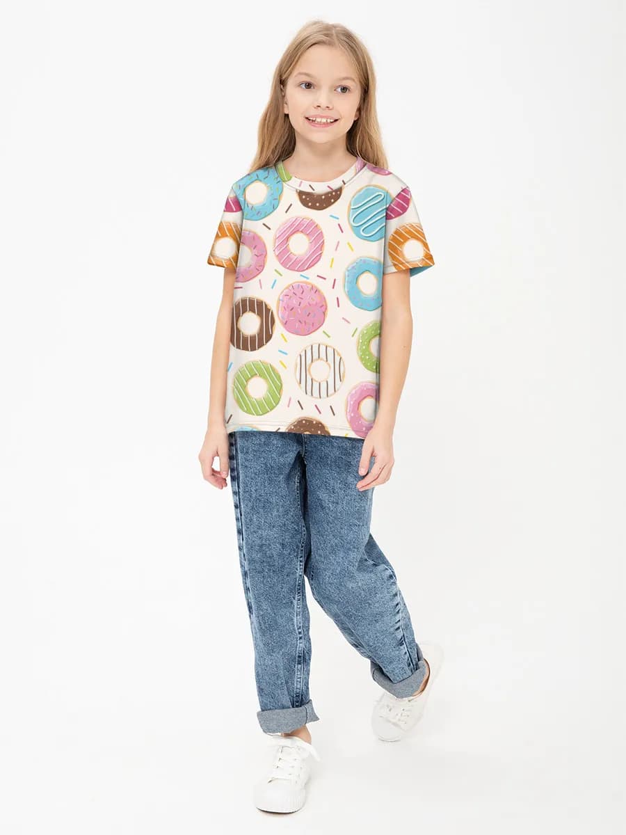 Children's cotton T-shirt (for girls. Copy)