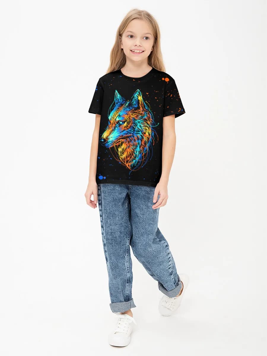Children's cotton T-shirt (for girls. Copy)