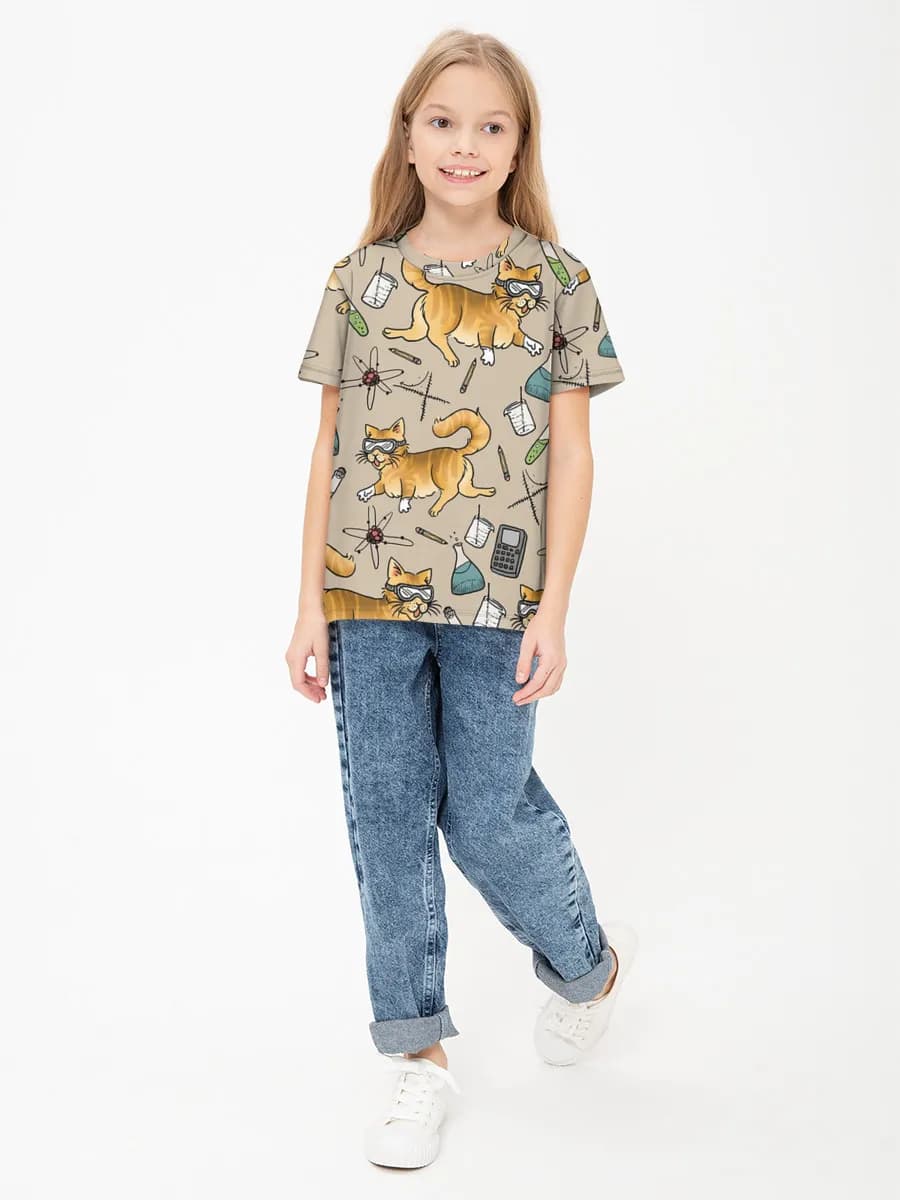 Children's cotton T-shirt (for girls. Copy)