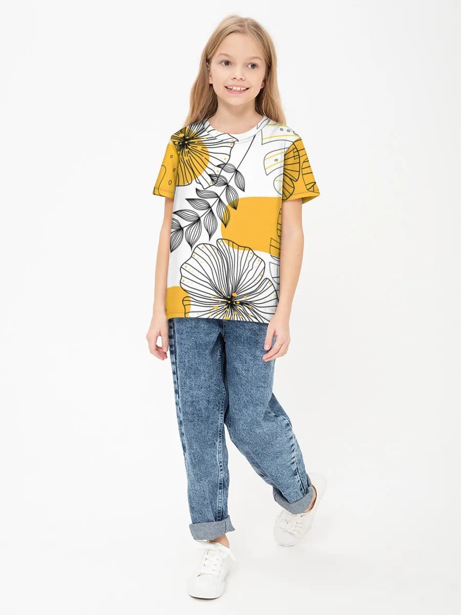 Children's cotton T-shirt (for girls. Copy)