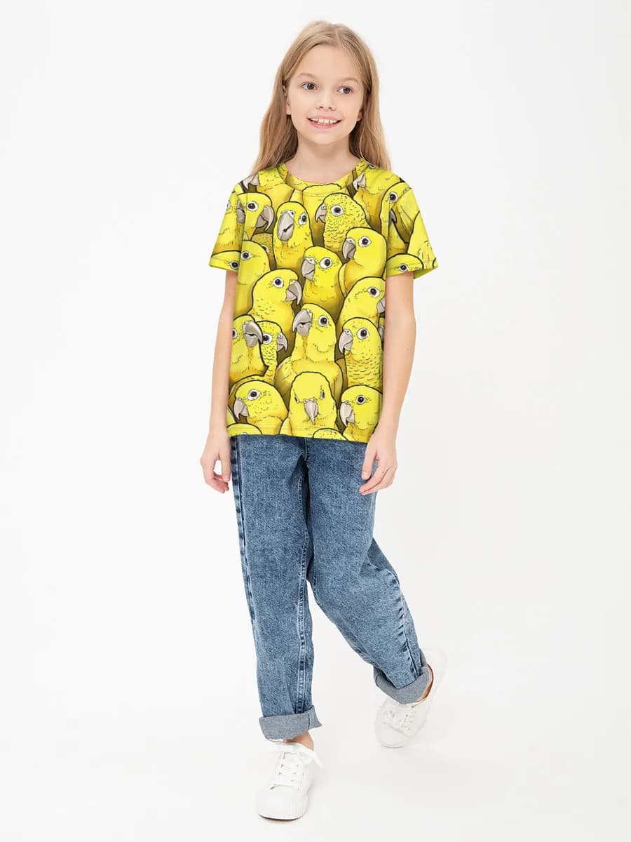 Children's cotton T-shirt (for girls. Copy)