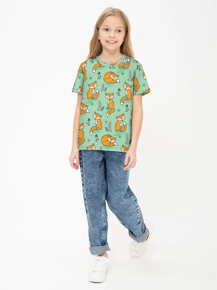 Children's cotton T-shirt (for girls. Copy)