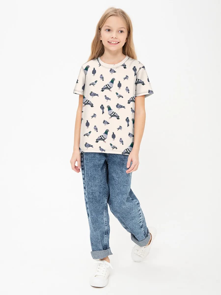 Children's cotton T-shirt (for girls. Copy)