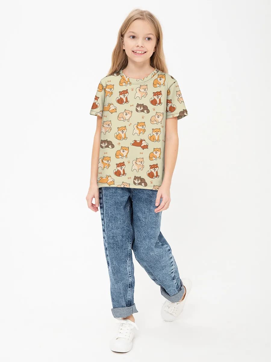 Children's cotton T-shirt (for girls. Copy)