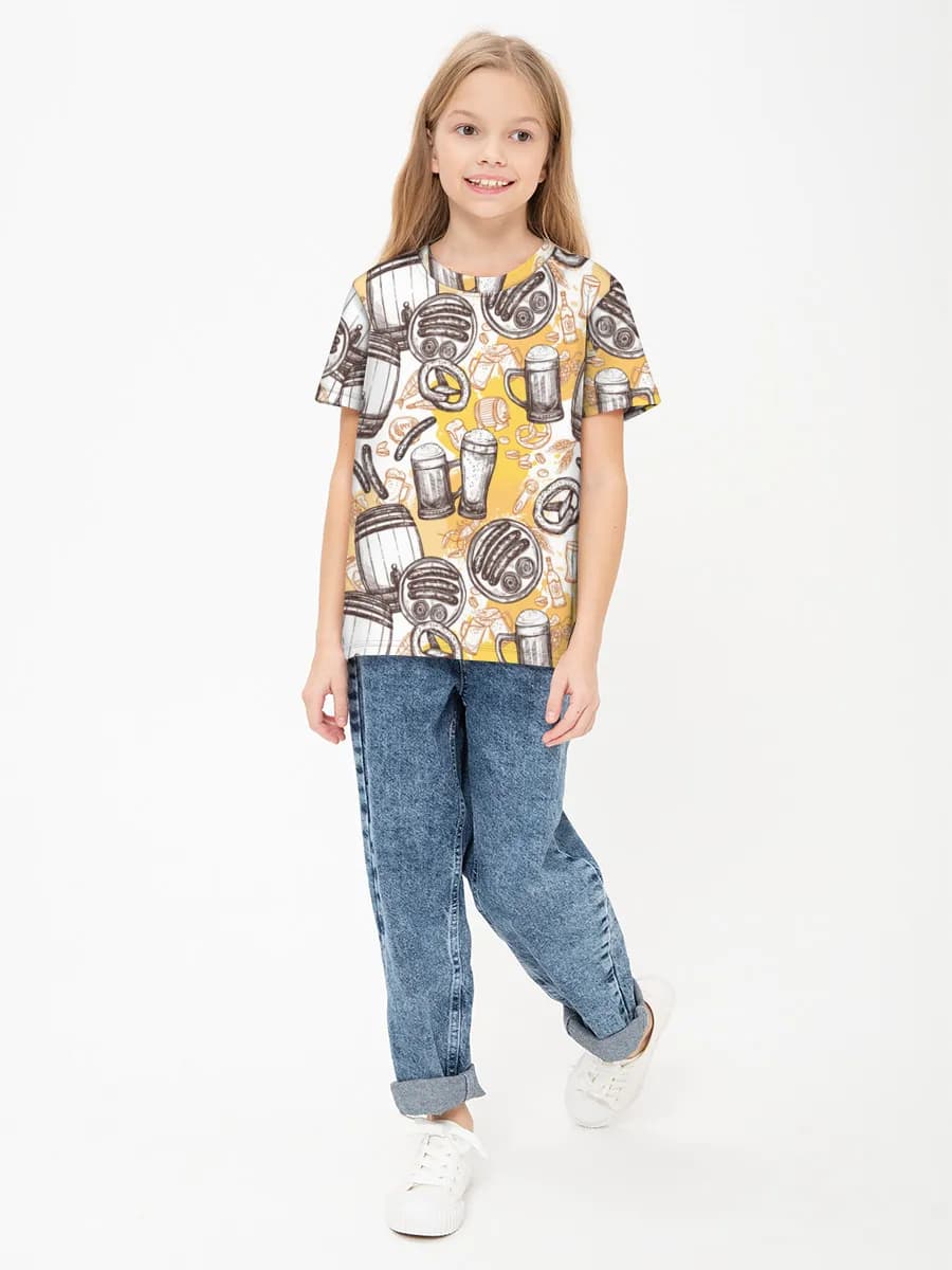 Children's cotton T-shirt (for girls. Copy)