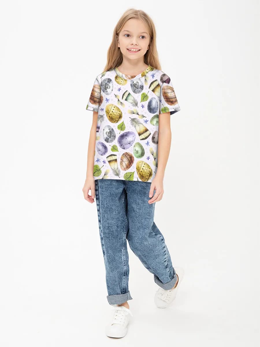 Children's cotton T-shirt (for girls. Copy)