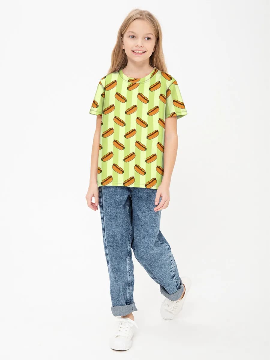 Children's cotton T-shirt (for girls. Copy)