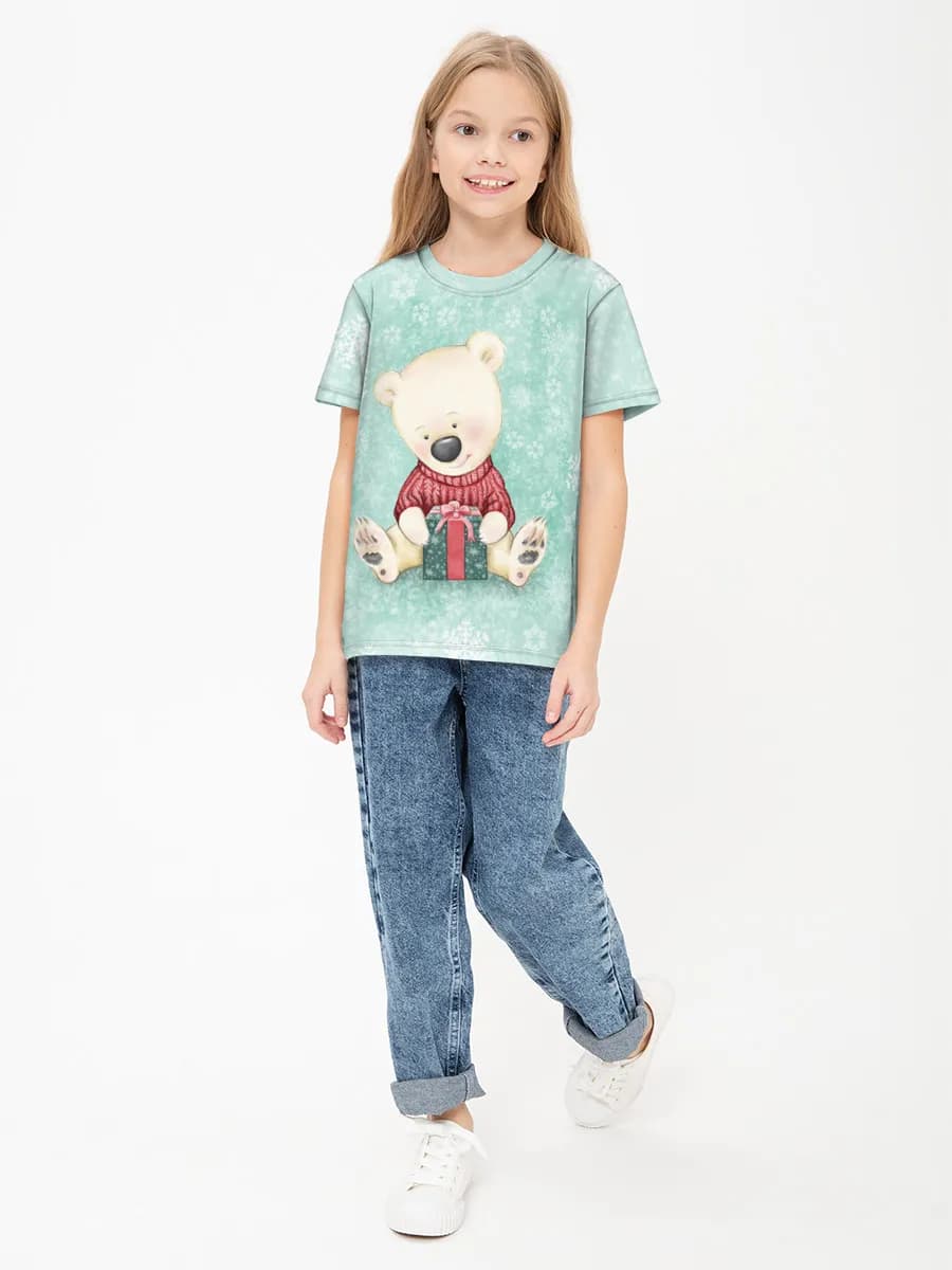 Children's cotton T-shirt (for girls. Copy)