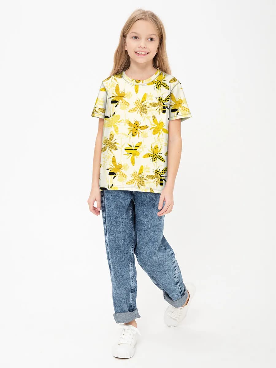 Children's cotton T-shirt (for girls. Copy)