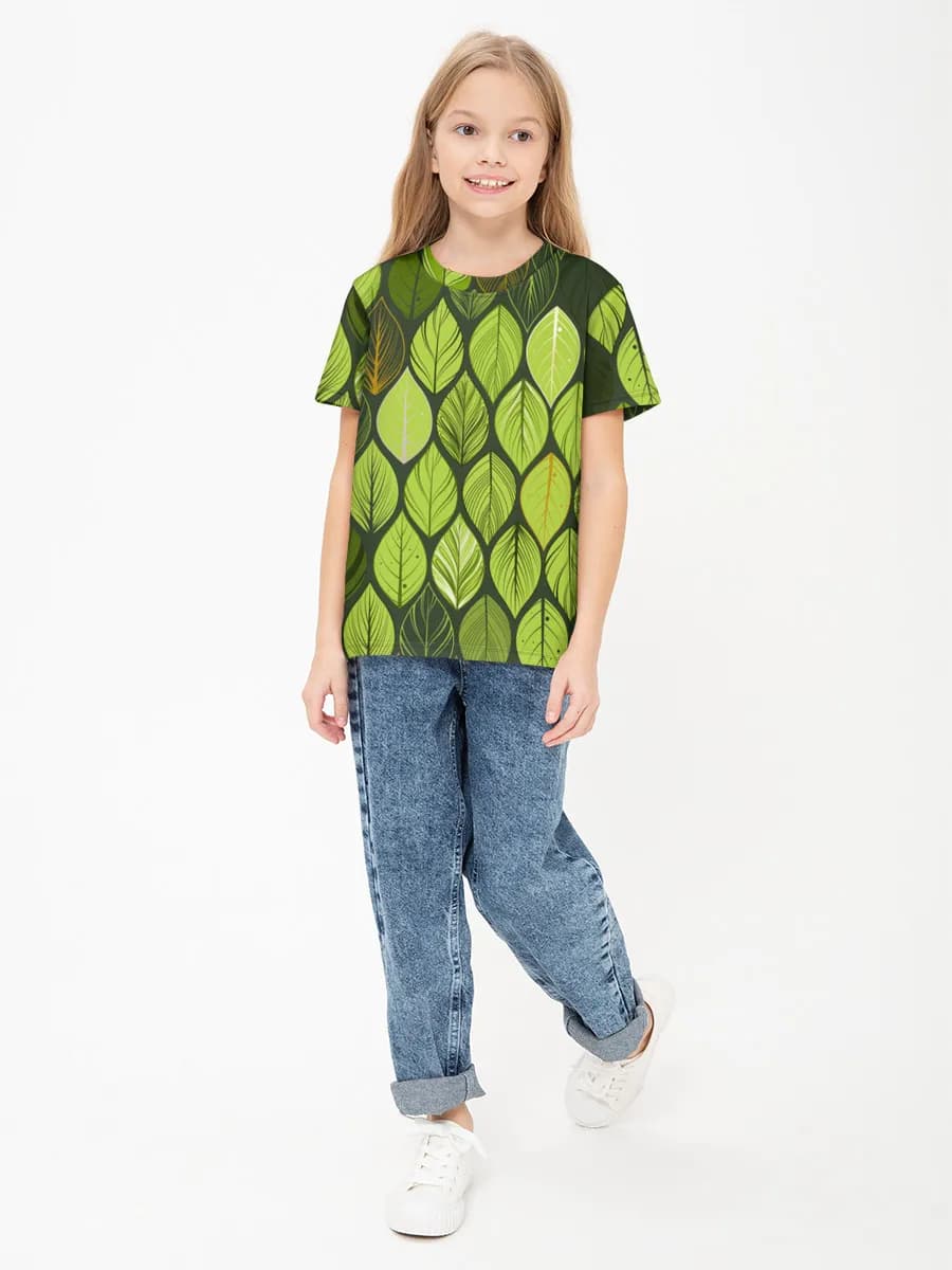 Children's cotton T-shirt (for girls. Copy)