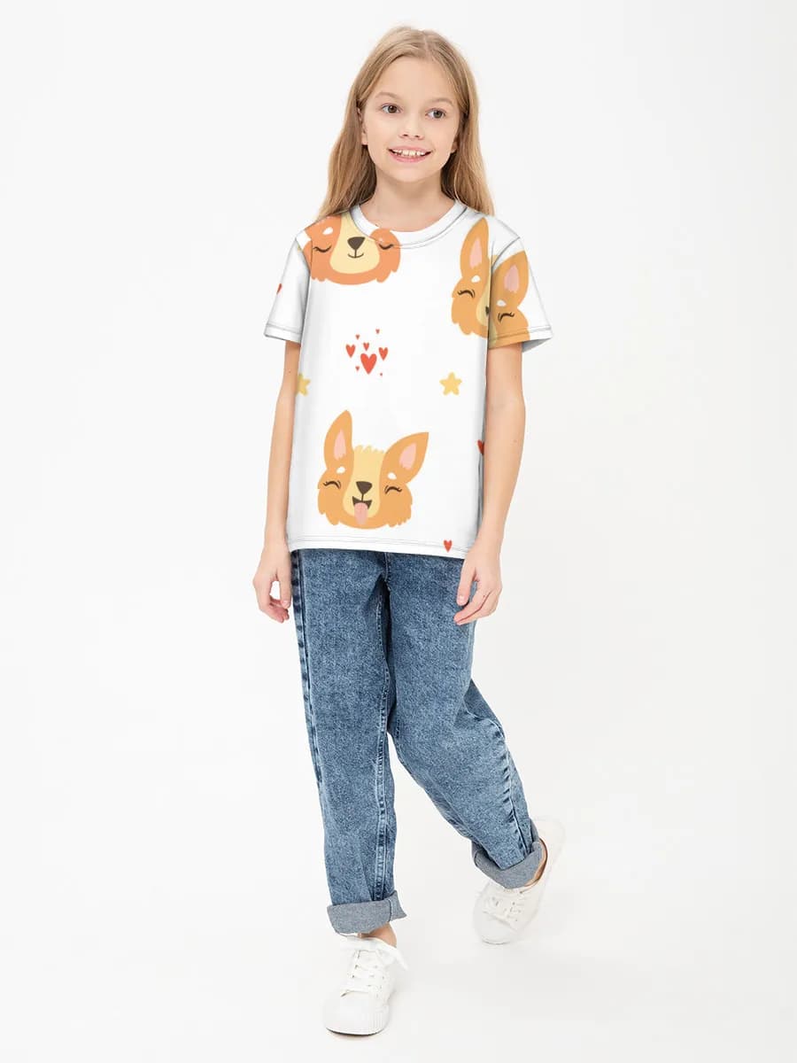 Children's cotton T-shirt (for girls. Copy)