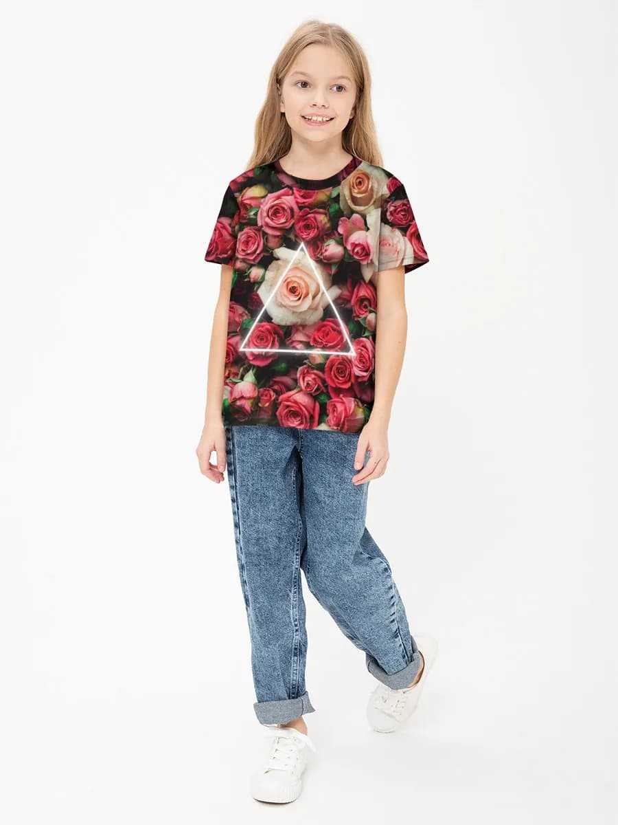 Children's cotton T-shirt (for girls. Copy)