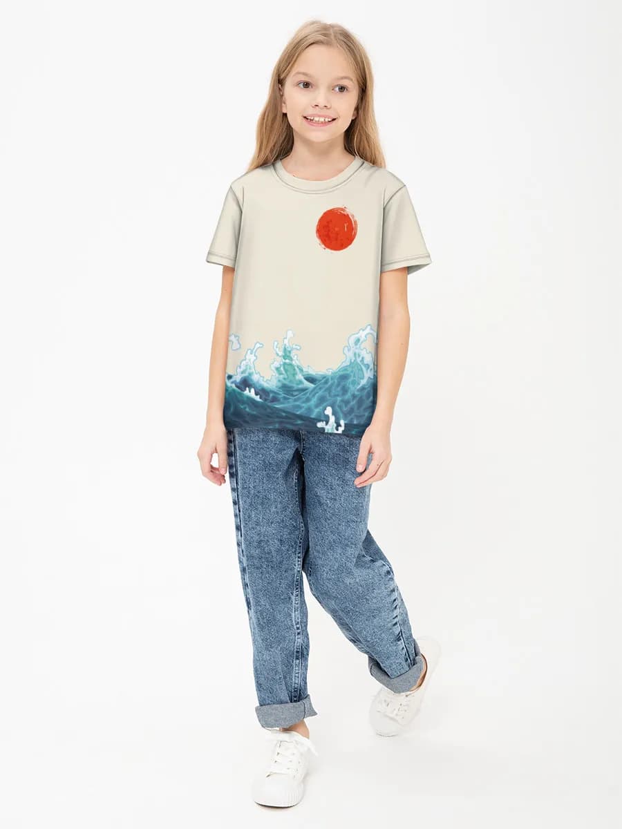 Children's cotton T-shirt (for girls. Copy)