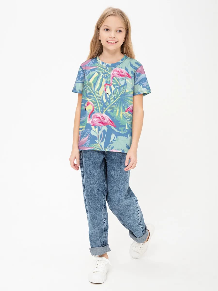 Children's cotton T-shirt (for girls. Copy)