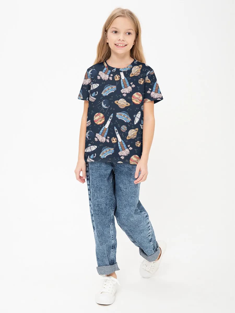 Children's cotton T-shirt (for girls. Copy)