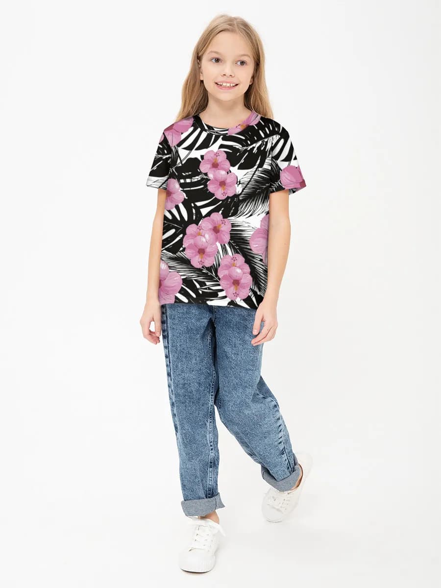 Children's cotton T-shirt (for girls. Copy)