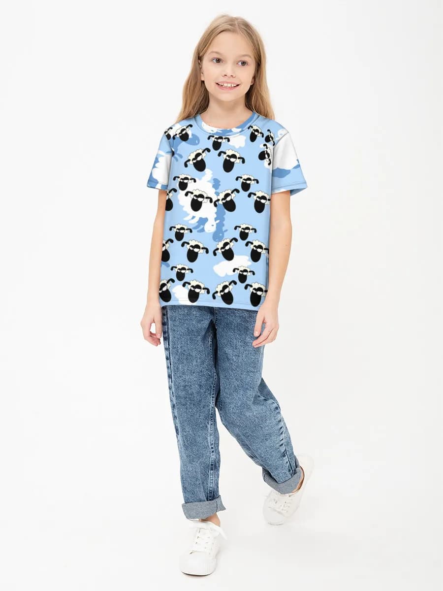 Children's cotton T-shirt (for girls. Copy)