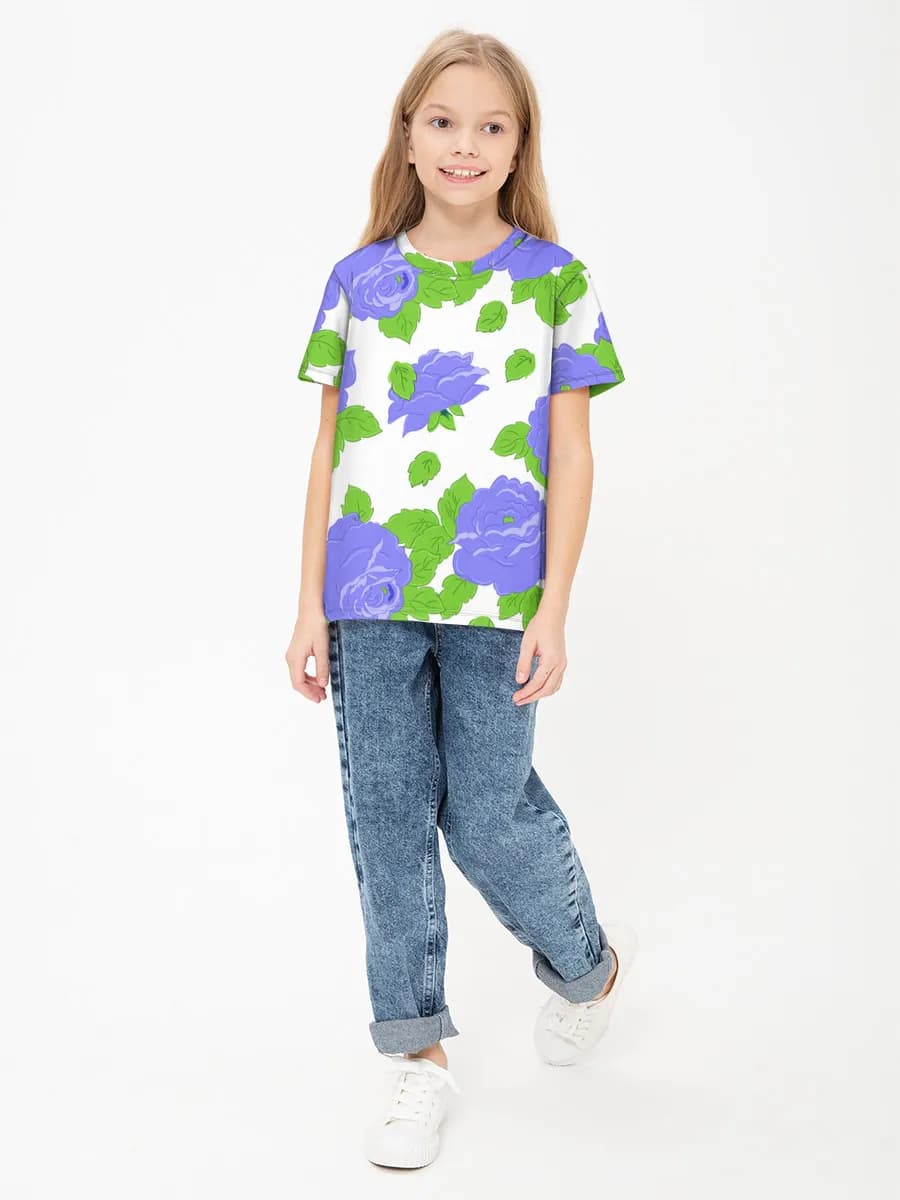 Children's cotton T-shirt (for girls. Copy)