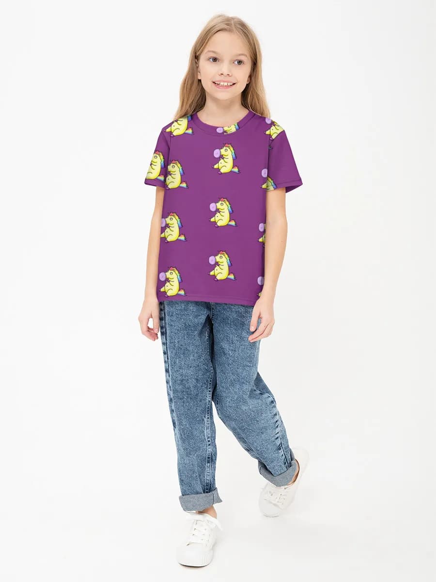 Children's cotton T-shirt (for girls. Copy)