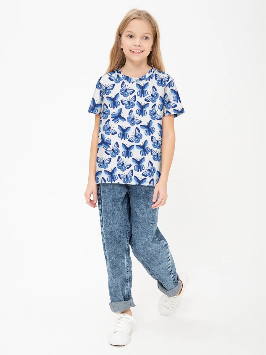 Children's cotton T-shirt (for girls. Copy)